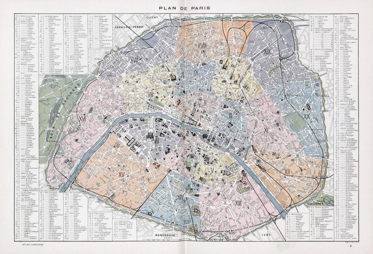 Kort over Paris 1900