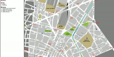 Kort over 10 arrondissement i Paris