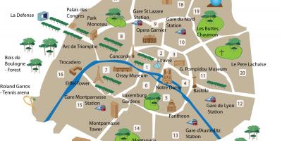 Kort over Paris museer