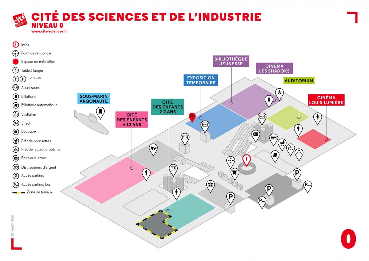 Kort over Cité des Sciences et de l ' Industrie