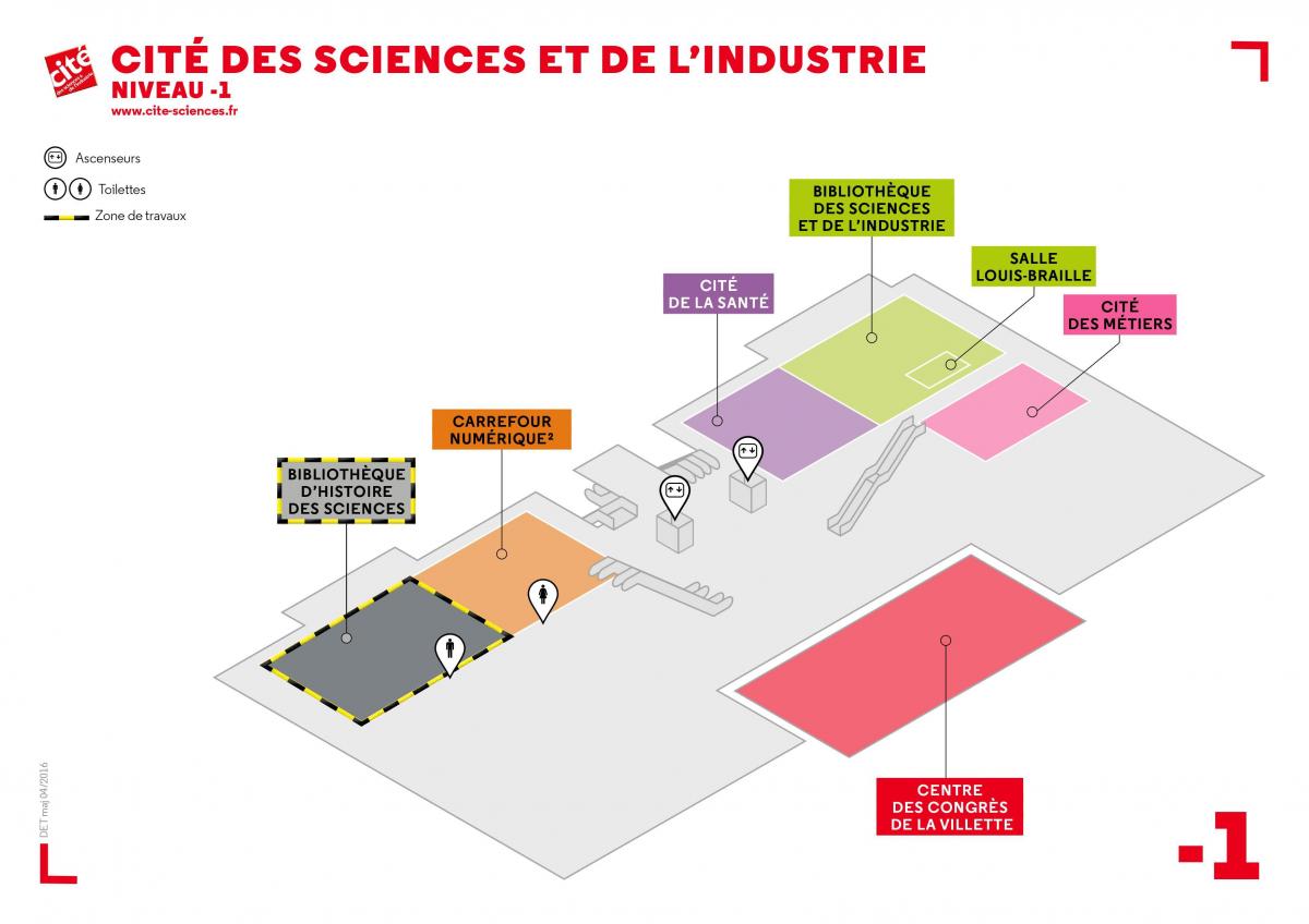 Kort over Cité des Sciences et de l ' Industrie Niveau -1
