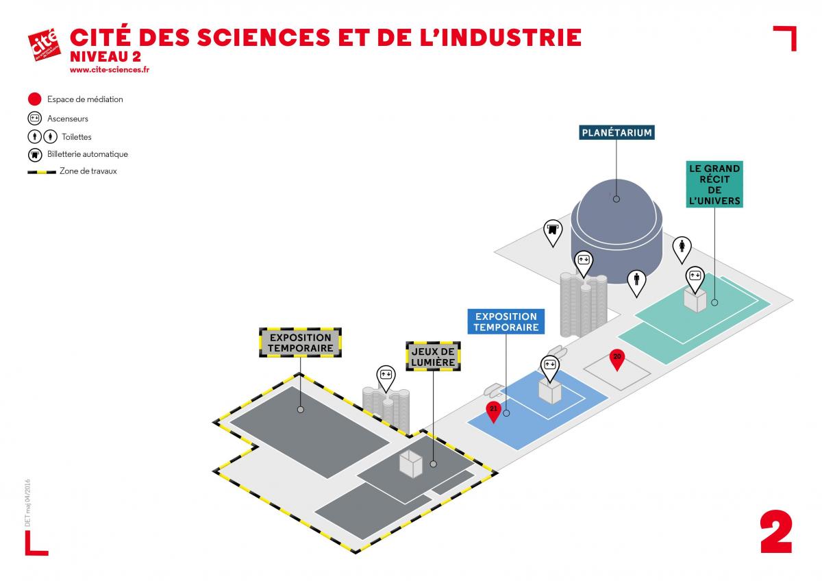 Kort over Cité des Sciences et de l ' Industrie-Niveau 2
