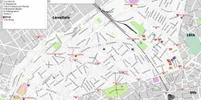 Kort over 17 arrondissement i Paris