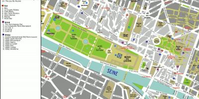 Kort over 1st arrondissement i Paris