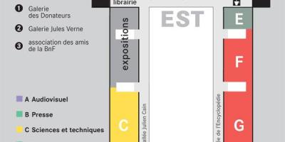 Kort af Bibliothèque nationale de France - etage 1