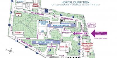 Kort over Joffre-Dupuytren hospital