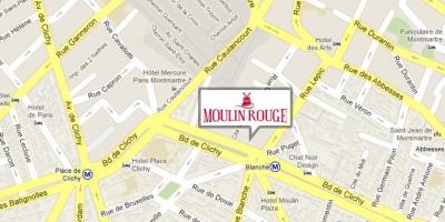 Kort over Moulin rouge