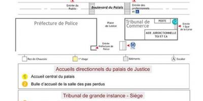 Kort Palais de Justice Paris