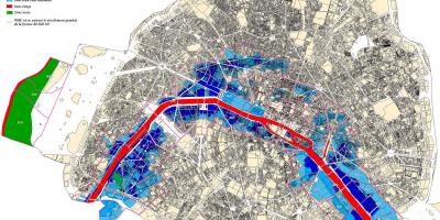 Kort over Paris oversvømmelse