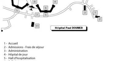 Kort over Paul Doumer hospital